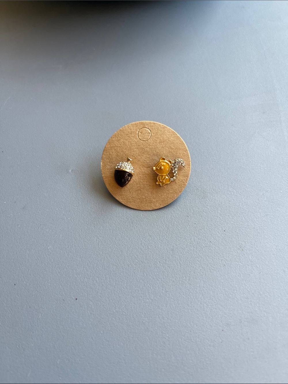 Fall earrings squirrel acorn